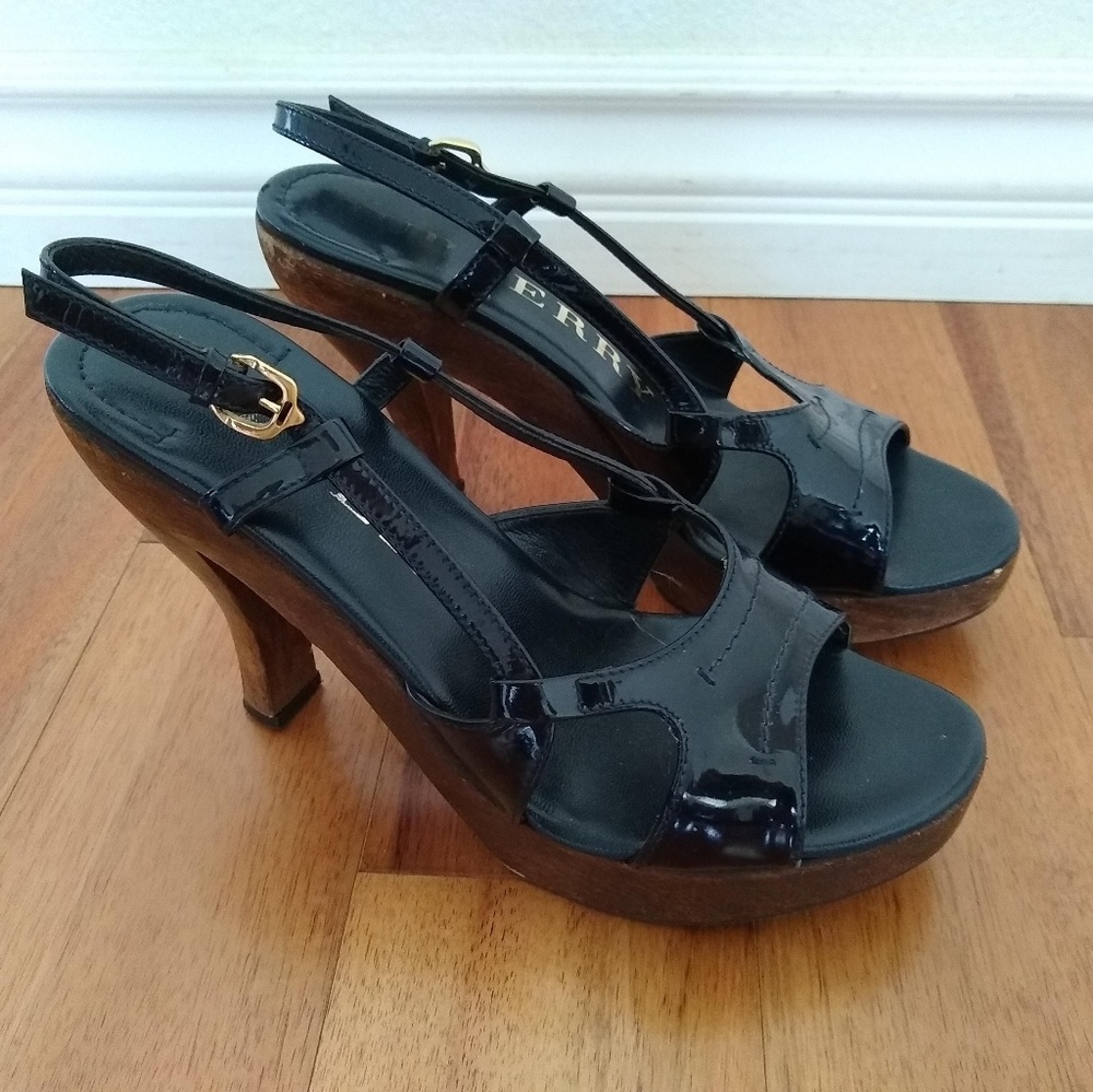 Burberry patent leather heels